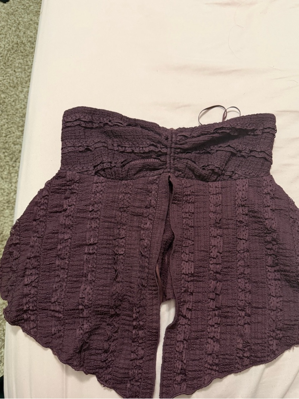 Urban Outfitters Plum Strapless Textured Tube Top